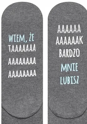 Produktbild von Soxo Baumwollsocken Herren Mit Aufdruck "Ich mag dich sehr" 40-45