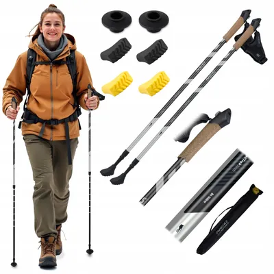 Produktbild von Professionelle Nordic-Walking-Stöcke Teleskopisch 85-143 Cm Mit Handschuh