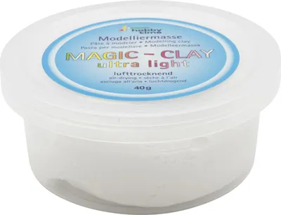 Produktbild von Glorex Magic-Clay weiß, 40 g