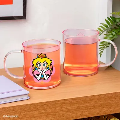 Imagen del producto de Super Mario – Melocotón – Vaso de vidrio, 11 onzas