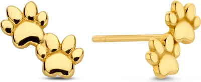 Produktbild von Neu Bling 9NBG-0713 Gold Ohrstecker Hundepfoten - Ohrringe - Aufdruck Hundepfote - 4,2x7,8mm - Ohrstecker - 14 Karat - Gold
