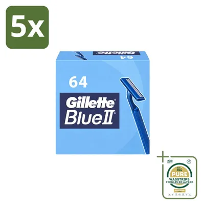 Image de 5 rasoirs jetables Gillette Blue II - Pack économique - 5 pièces