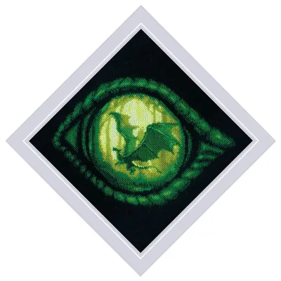 Produktbild von Riolis Kreuzstich Stickpackung "Drachenauge", Zählmuster, 20x20cm