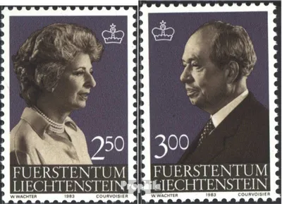 Produktbild von Briefmarken Liechtenstein 1983 Mi 828-829 (kompl.Ausg.) gestempelt Fuerstenpaar