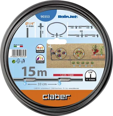 Obrázek produktu pro Kapačková trubka F4-6 mm, 15 m Claber 90353