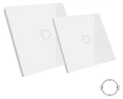 Produktbild von B-line Einzel Touch-Schalter mit Funkfernbedienung, Weiß