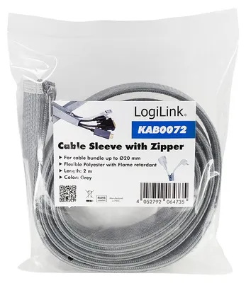 Obrázok produktu pre LogiLink Kabelmanagement-Tülle - mit Reißverschluss