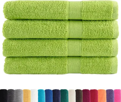 Produktbild von vidaXL Premium-Saunatücher SOLUND 4 Stk. Apfelgrün 80x200 cm 600 g/m²