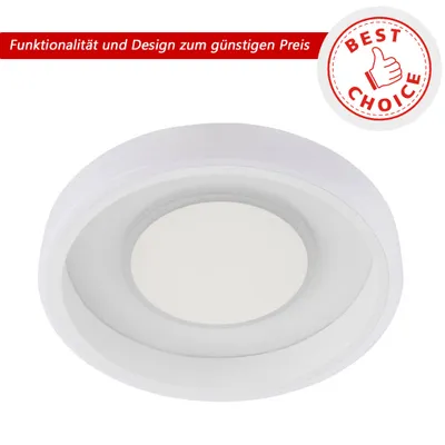 Zdjęcie produktu dla EGLO 75623 Lampa sufitowa "COROZALITO" z tworzywa sztucznego, biała, 4000K, z żarówką