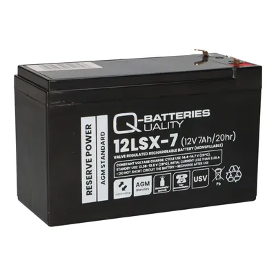 Zdjęcie produktu dla Q-Batteries 12LSX-7 12V 7Ah akumulator ołowiowy AGM 10 lat