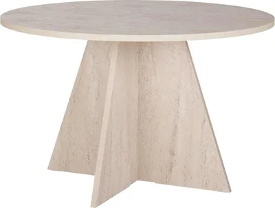 Produktbild von Esstisch "Virella" aus Holz – 120 x 120 x 75 cm – Travertin