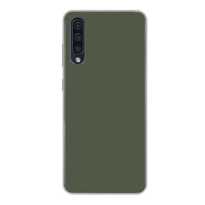 Produktbild von MuchoWow® Handyhülle Schutzhülle Hülle für Samsung Galaxy A50 Grün - Olive - Farbe - Grün - Fest - Olivgrün Silikon Softcase Handy Hülle - Mobiltelefonhülle