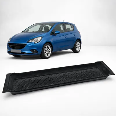 Productafbeelding van Opbergvak voor de achterklep, compatibel met Opel Corsa E 5-deurs, modeljaren 2014-2019, kleur zwart, AI-gegenereerde afbeelding