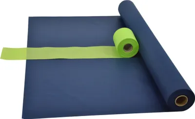 Produktbild von Sensalux Kombi-Set 1 Tischdeckenrolle 1m x 25m blau + Tischläufer 15cm apfelgrün