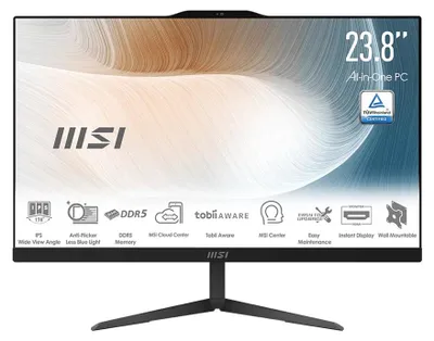 Produktbild von MSI Modern AM242P 1M-2088XEU, 60,5 cm (23.8"), Full HD, Intel Core 5, 16 GB, 512 GB, Schwarz