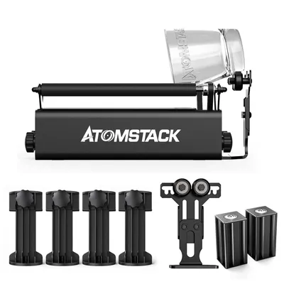 Obrázek produktu pro Rotační válec ATOMSTACK R3 PRO s oddělitelným nosným modulem a výsuvnými věžemi, 360° válec v ose Y pro válcové předměty