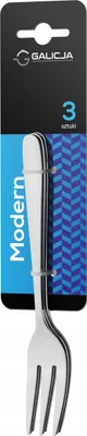 Produktbild von Moderne Dessert-/Kuchengabel 3-tlg. silber