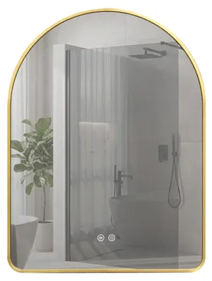Obrázok produktu pre Zrkadlo Rea Camlot 80X60 Led Kartáčované Zlato