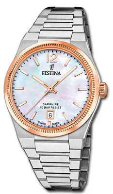 Produktbild von Festina Damenuhr Swiss Made Armbanduhr Edelstahl silber D3UF20066/1