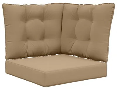 Produktbild von vidaXL Sofakissen für draußen 3 pcs Taupe Polyester