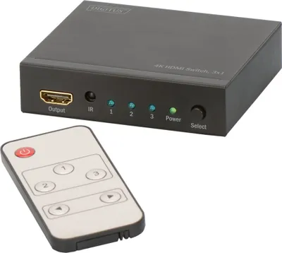 Image de Commutateur HDMI 4K DIGITUS, 3x1
