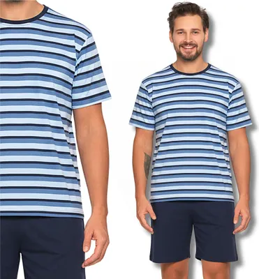 Produktbild von Männer Zweiteilige Pyjamas Kurze Ärmel Und Shorts Bequem Moraj Xl