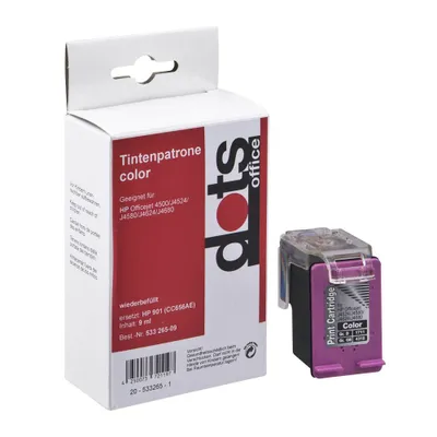Produktbild von dots  color Druckerpatrone kompatibel zu HP 901XL (CC656EE)