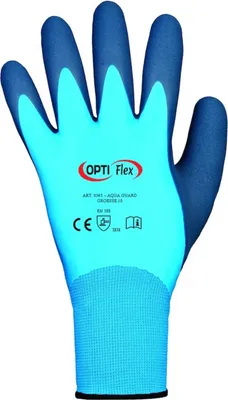 Produktbild von 1 Paar Arbeitshandschuhe OPTIFLEX® Aqua Guard, wasserdicht, Latex, Größe 10