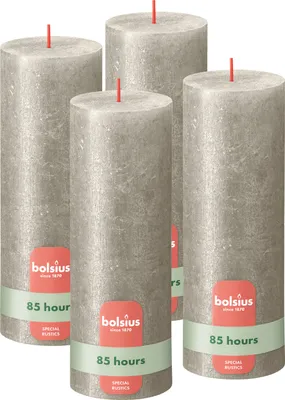 Produktbild von Bolsius 4er Set Kerzen, 19cm, champagne