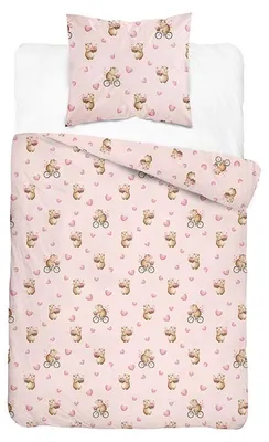 Image de Linge de lit, parure de lit en coton pour enfants 160 x 200 xoxo 5857a Hippopotames