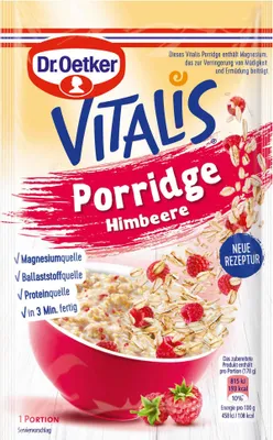 Produktbild von Dr. Oetker Vitalis Porridge Himbeere 53g