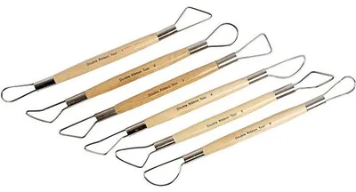 Produktbild von Creativ Company mirettes set - runde kanten - 6 Stück - Holzgriffe