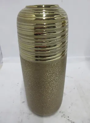 Immagine prodotto di Vase, "Milo", Keramik, goldfarben, VE 4, H. 25 cm, D. 9,5