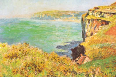 Produktbild von Claude Monet Kunstdruck Bild - Klippe in Varengeville, 1882 (80 x 120 cm)