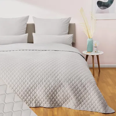 Immagine prodotto di Copriletto Blumtal 240x260 cm - Copriletto come copriletto e copridivano - Copriletto universale per letto e divano - Grigio chiaro