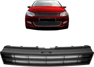 Image de Calandre avant noire de style sport, compatible avec la VW Polo V (6R), y compris la GTI