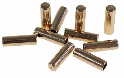 10 Kordelenden Metall Endstück gold