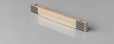 Immagine prodotto di Metro pieghevole 2 m Perfekt 10, naturale, con giunti in acciaio annerito