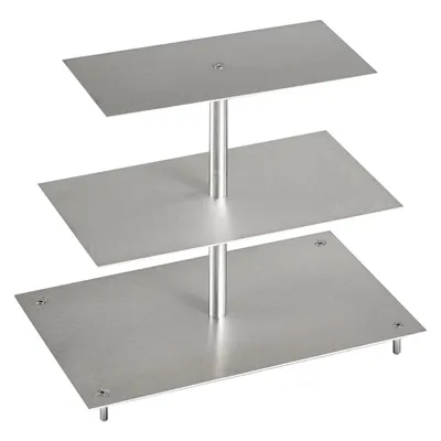 Produktbild von Tortenständer Kuchenständer Hochzeitstortenständer Cupcake-Ständer 3 Etagen Rechteckig Aluminium