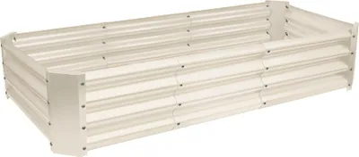 Produktbild von Rechteckiges Hochbeet aus verzinktem Stahl – 180 cm x 90 cm – Elfenbein
