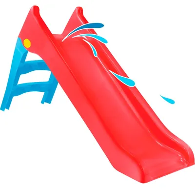 Produktbild von Happy People 74401 - Kinderrutsche (rot/blau, 148x43x81cm) Gartenrutsche Rutsche Slide freistehend Rutschbahn