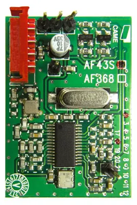 Produktbild von CAME Funkmodul 001AF43S, Funkempfänger 433,92 Mhz, für Torantriebe, steckbar auf CAME Antriebssteuerungen