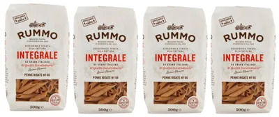 Produktbild von Penne Rigate Nr. 66 Vollkorn 500 g – Rummo – 4er-Pack