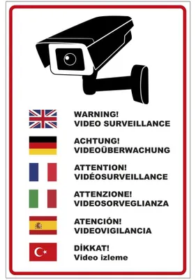 Immagine prodotto di Segnaletica di avvertimento: "Videosorveglianza" - PVC, 200x300 mm