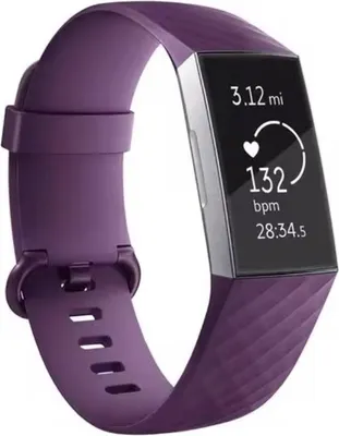 Obrázok produktu pre CHPN - Náramok na hodinky - Náramok kompatibilný s Fitbit - Fitbit Charge 3/4 - Športový náramok - Fialová farba - Veľkosť S/M - Náramok na hodinky - Bez Fitbit zariadenia - Náramok - Náramok