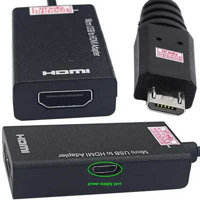 Produktbild von 5-Pin Micro USB Stecker auf HDMI Buchse Video Adapter Konverter 1080p HD Kabel