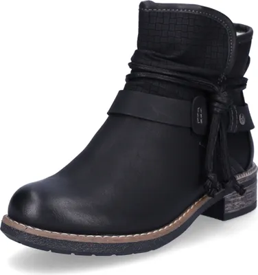 Obrázok produktu pre Rieker dámske členkové topánky s teplou podšívkou a šnúrou 94689-00, veľkosť:40 EU, farba:Black