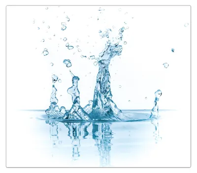 Produktbild von Spritzschutz Herdabdeckplatte Schneidebrett aus Glas Wassersplash 1-Teilig (60x52cm)