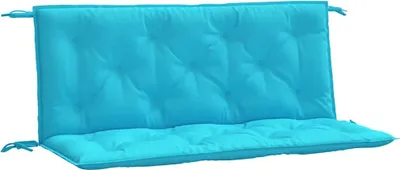 Obrázok produktu pre vidaXL Vankúše na záhradnú lavicu 2 ks. Tyrkysová 120x50x7 cm Látka