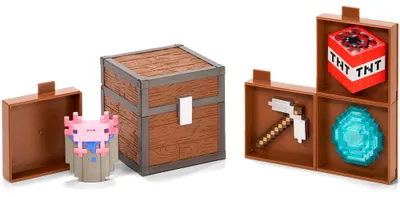 Image de Coffre au trésor mystère Minecraft 10 cm